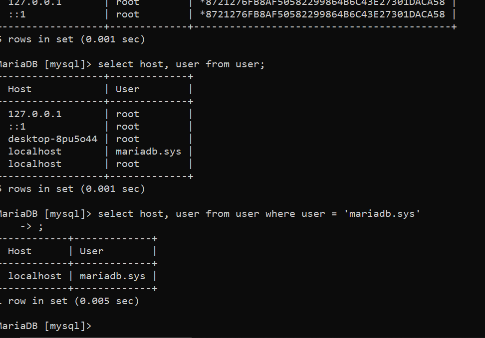 Comandos Básicos de introducción MariaDB desde consola, Select Where