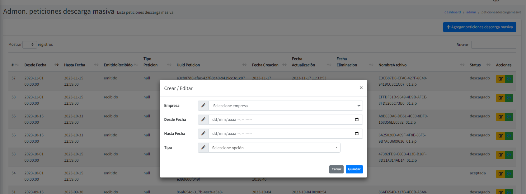 Descarga Masiva en PHP CodeIgniter 4 #17