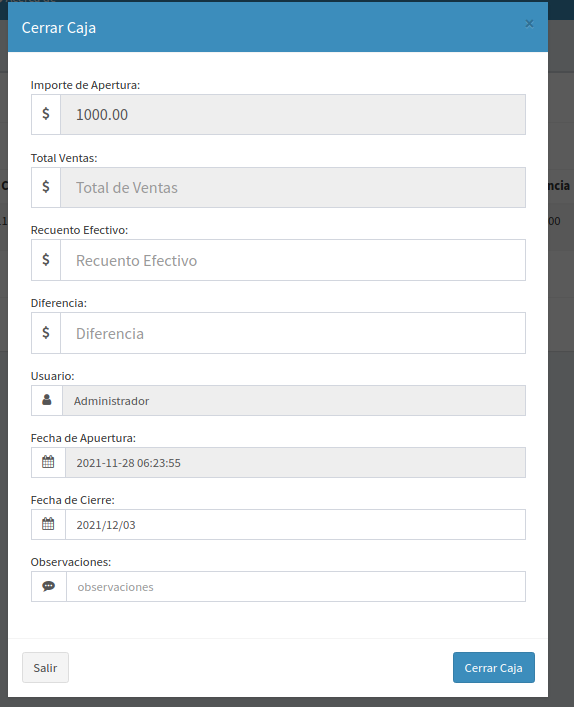 Fuente JCPOS MODULO DE CAJA